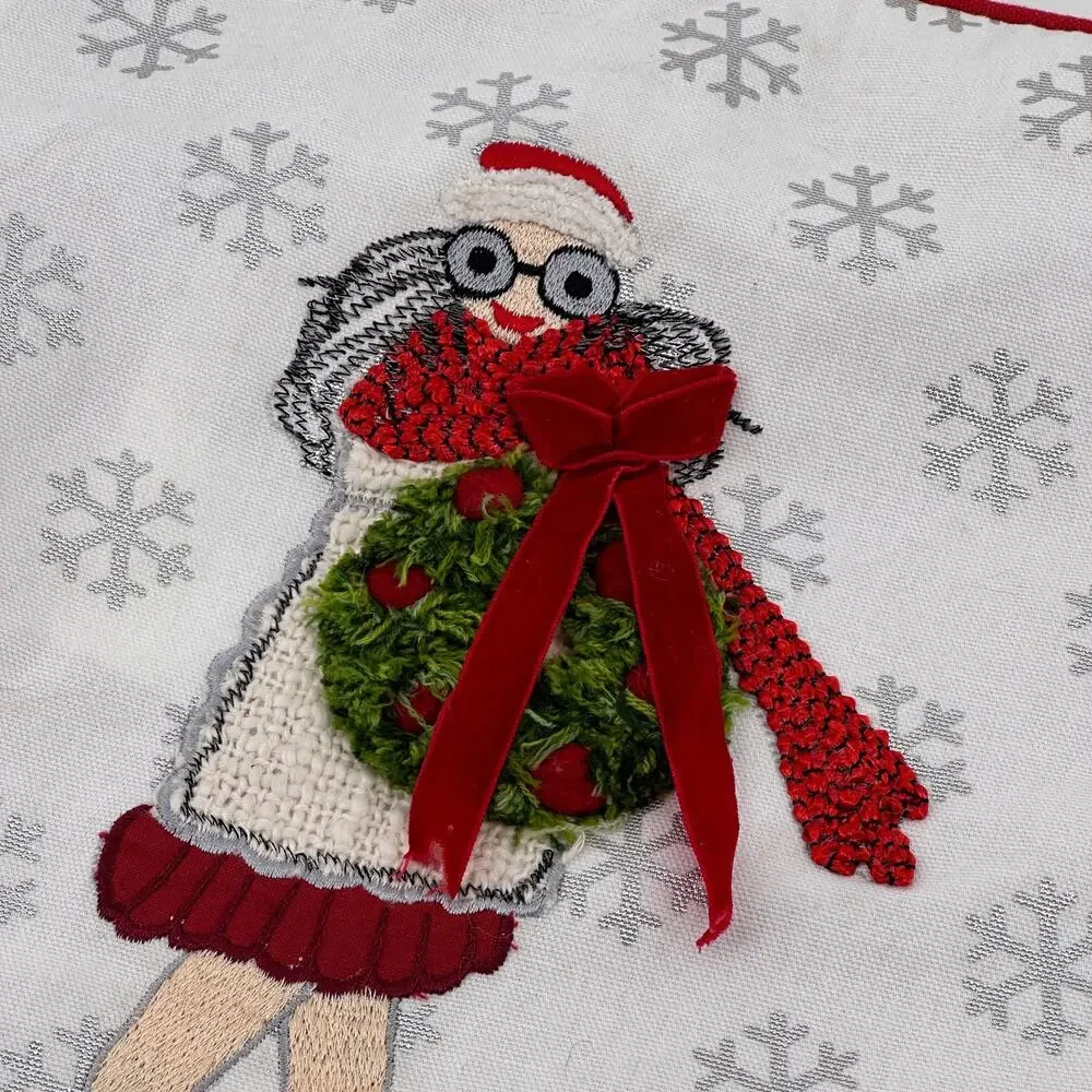 Fa Lala La Fabulous Chic Girl Christmas Pillow Cover Square 17